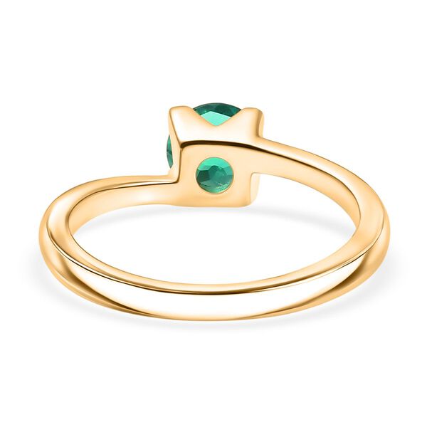 LUXURIANT AAA Labor kolumbianisches Smaragd Schmuckset, 925 Silber 750 Gelbgold Vermeil - 2,70 ct. image number 6