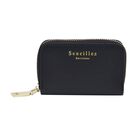 SENCILLEZ Geldbörse aus 100% echtem Leder und RFID Schutz, Größe 12x2x8 cm, Schwarz
