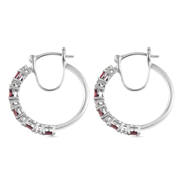 MÜNCHEN CLOSE OUT - D'Joy Cruzeiro Blush Turmalin, Moissanit Ohrringe 925 Silber rhodiniert ca. 1.85 ct image number 3