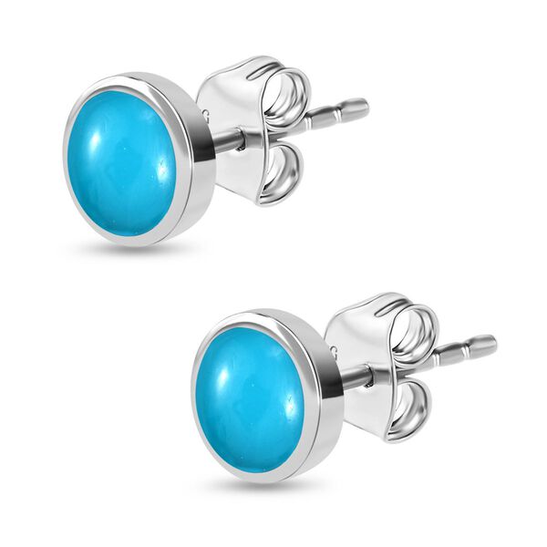 D'Joy AA Sleeping Beauty Türkis Ohrringe 925 Silber platiniert ca. 1.73 ct image number 4