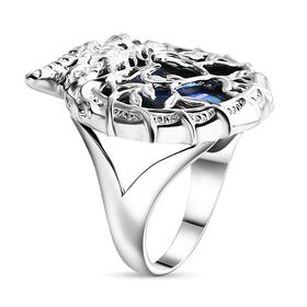 Royal Bali - Abalone Muschel Drachen mit Lebensbaum Ring 925 Silber (Größe 21.00)