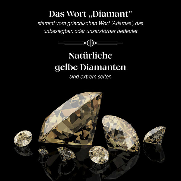 LUXORO natürlicher gelber I1 Diamant-Ring in 585 Gelbgold - 0,25 ct. image number 4