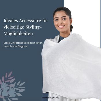 Jacquard-Schal aus Viskose, 70x195 cm, Elfenbeinfarben