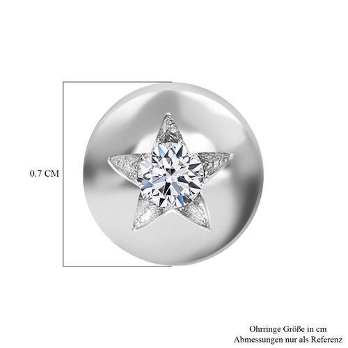 LUXURIANT DIAMOND- SI-GH Labor Diamant Ohrringe, 925 Silber platiniert - 0,15 ct. image number 4