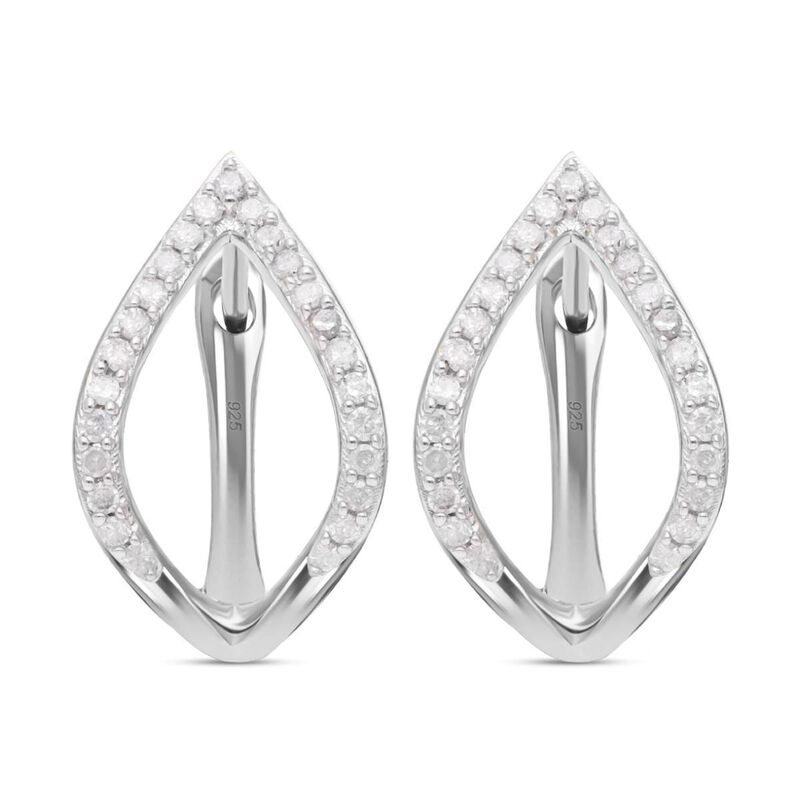 Weiße Diamant Ohrringe, 925 Silber platiniert, ca. 0.25 ct image number 0