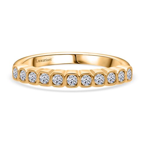 LUXURIANT DIAMOND- SI Labor Diamant Ring, 925 Silber 750 Gelbgold Vermeil- 0,28 ct. image number 0