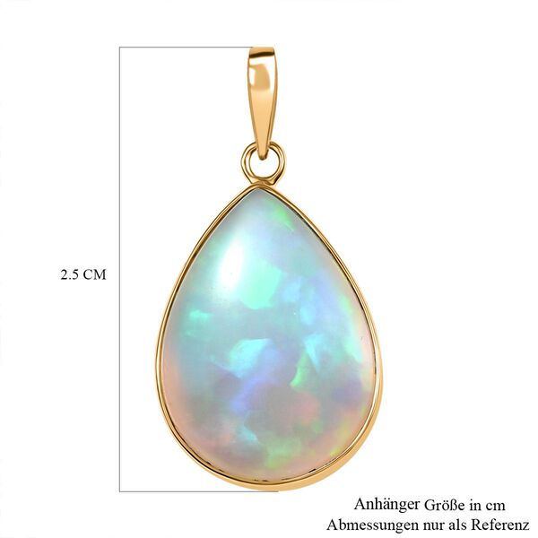 AAA Natürlicher, äthiopischer Welo Opal Anhänger in 375 Gold - 6,41 ct. image number 6