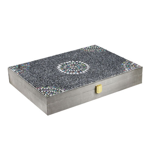 Handgefertigter 120-Ring Koffer, Grau image number 0