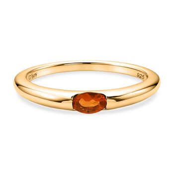 D'Joy AA Feueropal Ring 925 Silber 750 Gelb Vergoldet (Gr&ouml;&szlig;e 19.00) ca. 0,15 ct