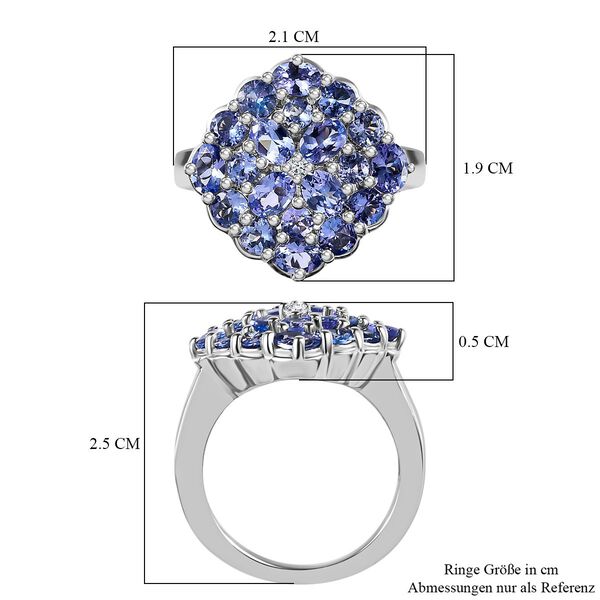 Tansanit Cluster Ring - 2,37 ct. image number 7