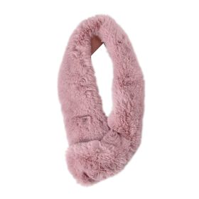 Superweicher Kunstfell Schal mit drei Magneten, 80 x10cm,Rosa