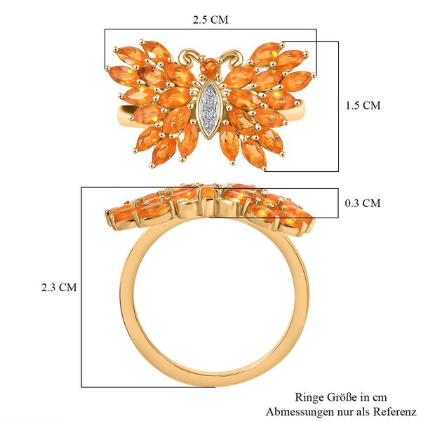 Feueropal und Zirkon Ring - 1,33 ct. image number 7
