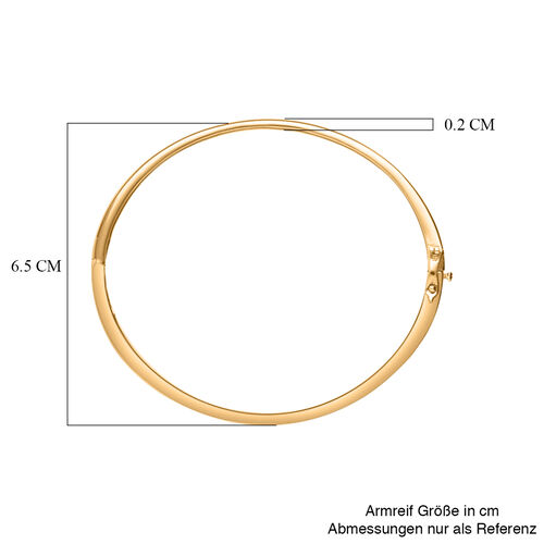 Diamant 19cm Armreif, 925 Silber Gelbgold Vermeil - 0,25 ct. image number 1
