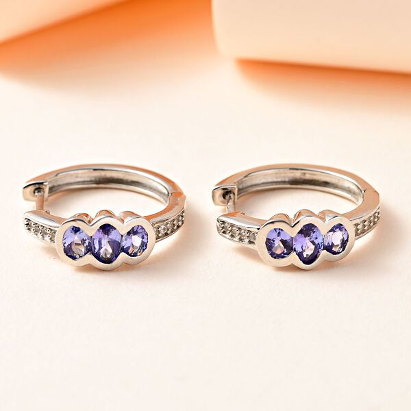 AA Tansanit und Zirkon Ohrringe - 1,35 ct. image number 2