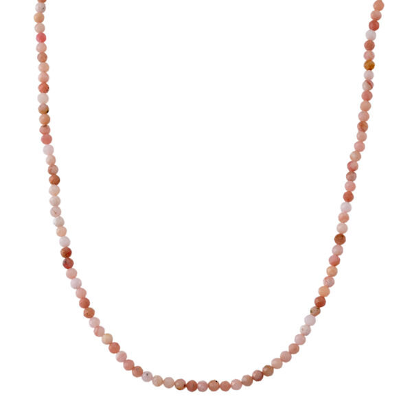Rosa Opal Halskette ca. Flexibles cm 316L Edelstahl ca. 25.00 ct