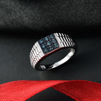 D'Joy blauer Diamant Herrenring