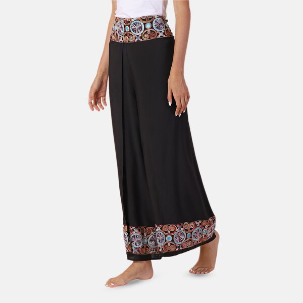 LA MAREY - bedruckte Sommerhose, schwarz, 38-42 image number 3