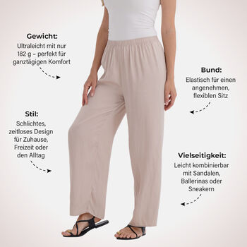 Leichte Hose mit Gummibund 32&ndash;48 cm, L&auml;nge 104 cm, Beige