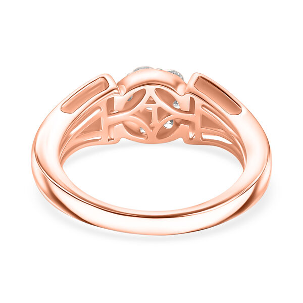 LUXURIANT SI-GH Labor Diamant Ring, 925 Silber 750 Ros&eacute;gold Vermeil - 0,50 ct. image number 6