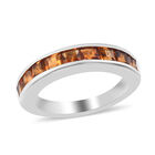 Madeira Citrin Band Ring 925 Silber Platin-Überzug image number 3