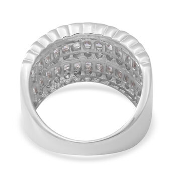 LUSTRO STELLA - Zirkonia Ring 925 Silber rhodiniert  ca. 1,69 ct