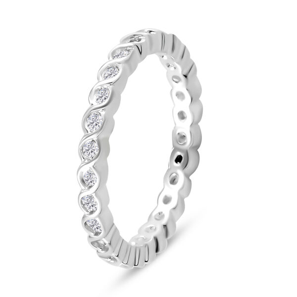 LUSTRO STELLA - wei&szlig;er Zirkonia-Ring, 925 Silber  ca. 0,77 ct image number 5