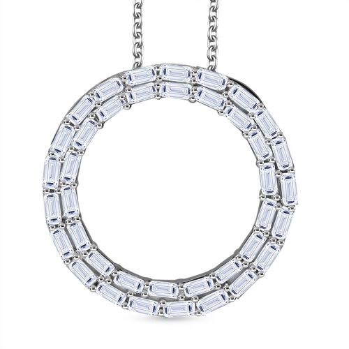 LUXURIANT DIAMOND- SGL zertifizierter SI-GH Labor Diamant Anhänger mit 50cm Kette, 925 Silber rhodiniert - 2 ct. image number 0