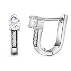 Moissanit Ohrringe, 925 Silber platiniert, ca. 0.54 ct