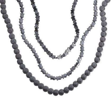 H&auml;matit Schmuckset, ca. 50 cm + 5 cm Extender, ca. 533,00 ct.