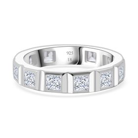 Lustro Stella Weißer Zirkonia Ring 925 Silber rhodiniert (Größe 17.00)