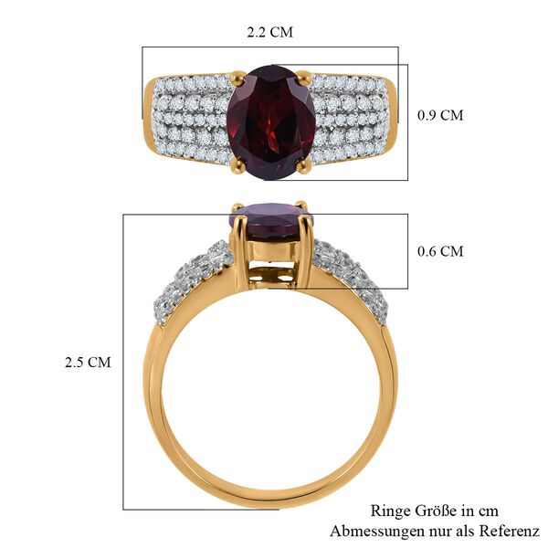 AA Rhodolith Granat und Zirkon Ring - 2,91 ct. image number 4