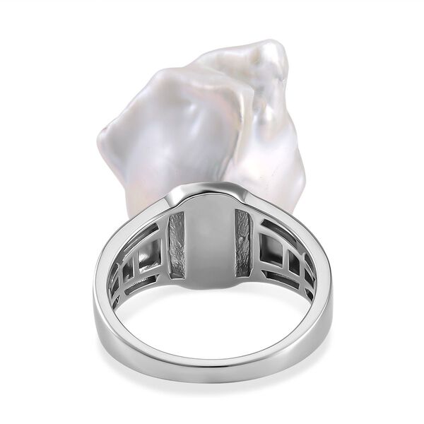 Weißer Barockperle-Ring image number 6