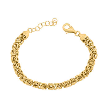 Italienisches K&ouml;nigsarmband, ca. 19+3 cm, 925 Silber vergoldet