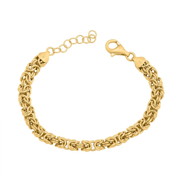 Italienisches K&ouml;nigsarmband, ca. 19+3 cm, 925 Silber vergoldet