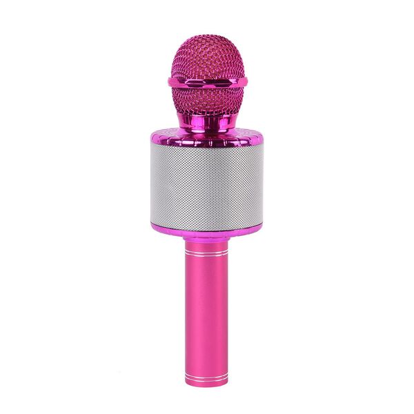 Multifunktions Karaoke Mikrofon und Bluetooth Lautsprecher mit sprachgesteuerten LED - Lichter und Sound - Echo, Rosa image number 7