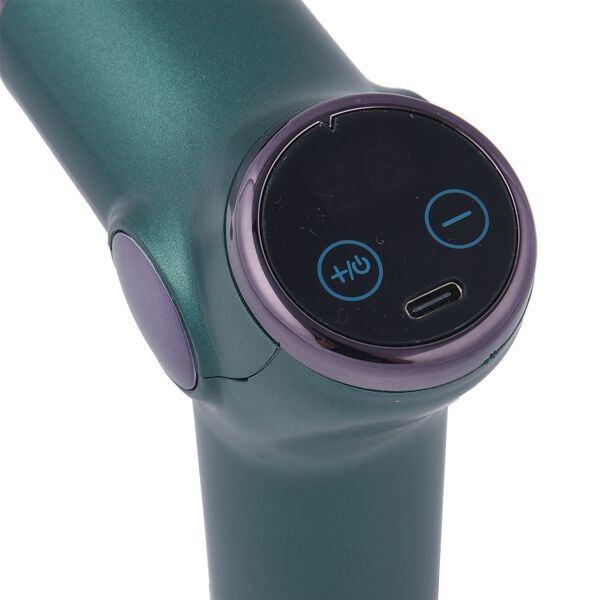 Mini-Muskel-Massage-Pistole mit 4 Massagek&ouml;pfen, 32 St&auml;rken, Gr&uuml;n image number 11