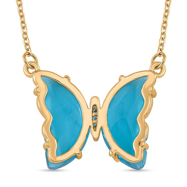 Blaues Kristall und weißes Zirkonia-Schmuckset image number 5