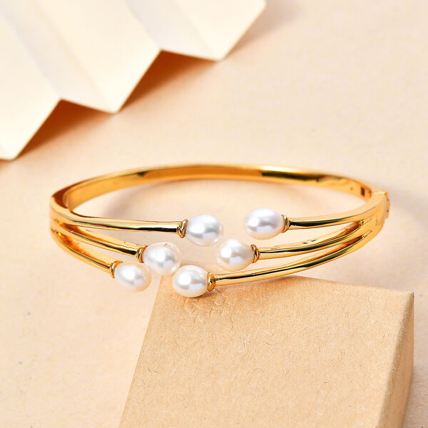 S&uuml;&szlig;wasserperlen Armreif, 19 cm - 18,05 ct. image number 2