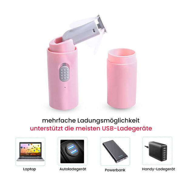 Tragbarer und wiederaufladbarer Mini-Ventilator image number 3