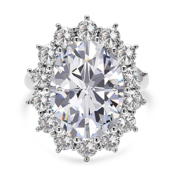 3er Set- Wei&szlig;er Zirkonia-Ring, Anh&auml;nger und Ohrringe, Messing ca. 27,00 ct image number 3