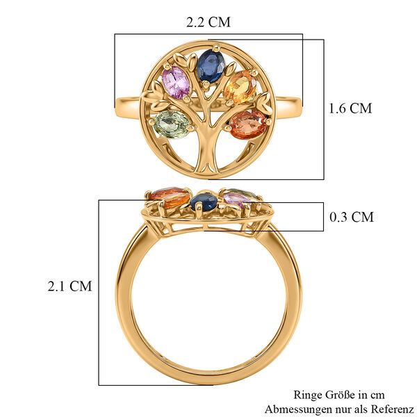 D'Joy mehrfarbiger Saphir Ring - 1,24 ct. image number 7