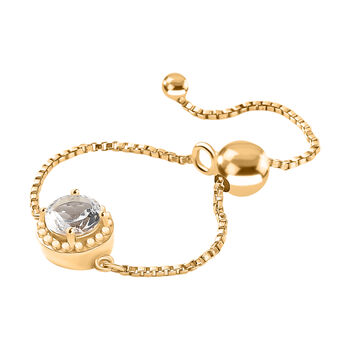 EverTrue flexibler wei&szlig;er Topas Ring, Gr&ouml;&szlig;e 17-21cm - 0,97 ct.