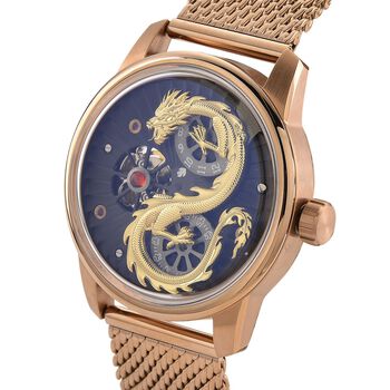 WILLIAM HUNT LIMITIERTE EDITION - Drachen Uhr Seiko Automatik Uhrwerk, 21 Jeweils, Saphir Mineralglas, 5 ATM Wasserdicht, 316L Edelstahl