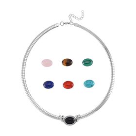 EVER TRUE Austauschbare Multi-Edelstein-Halskette, 45cm