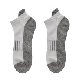 2er-Set Kupferfaser-Kompressions-Strumpfe, Antibakteriell und Anti-Geruch, S/M (36-40), Weiß und grau