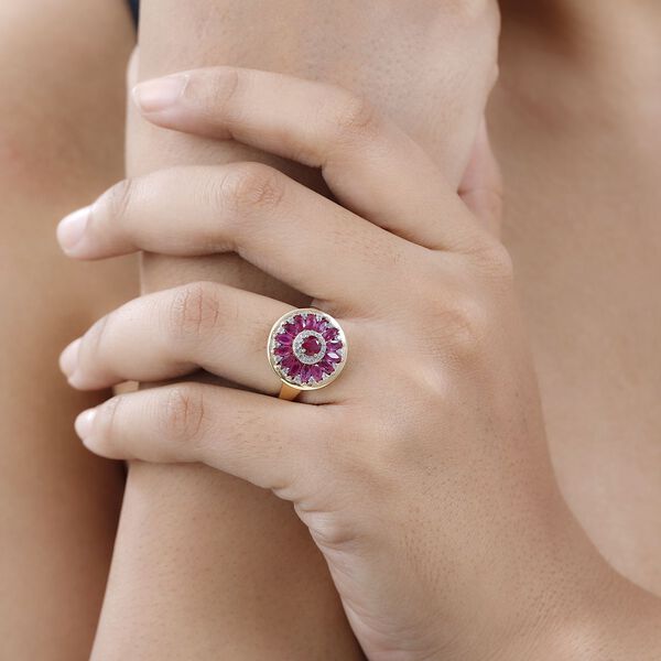 Afrikanischer Rubin und Zirkon-Ring - 2,38 ct. image number 3