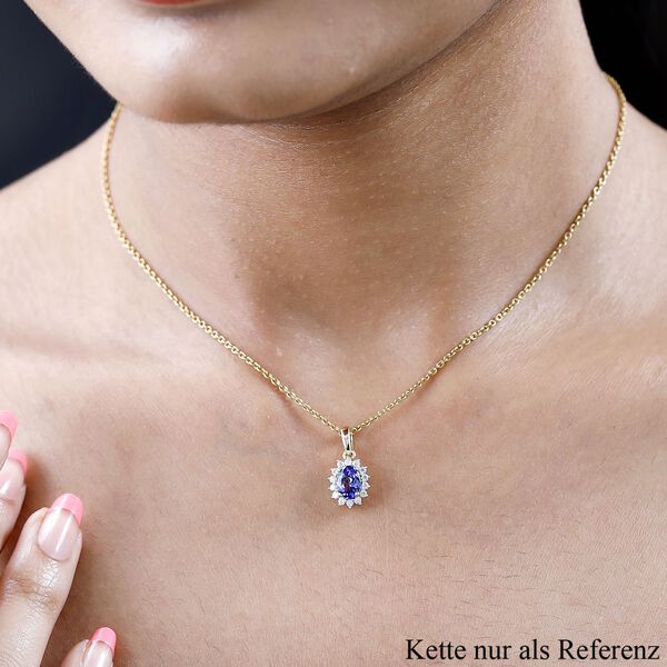 AA Tansanit und Moissanit Anh&auml;nger - 0,95 ct image number 3