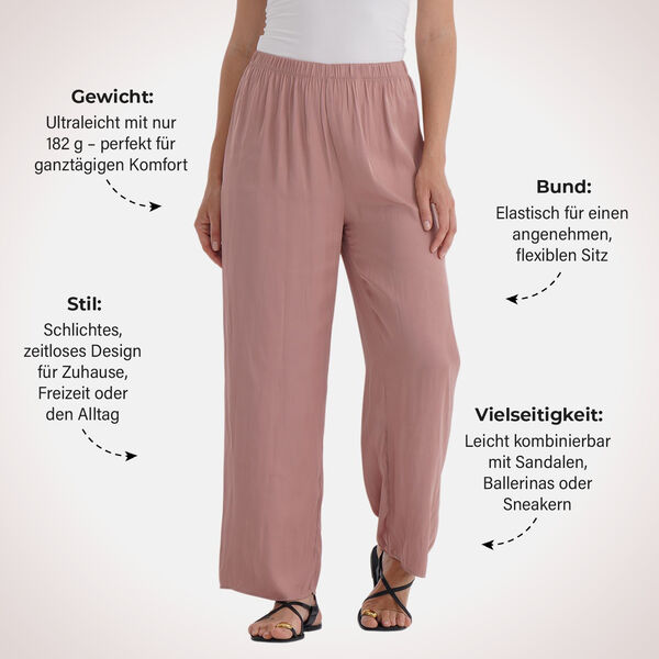 Leichte Hose mit Gummibund 32–48 cm, Länge 104 cm, Rosa image number 3