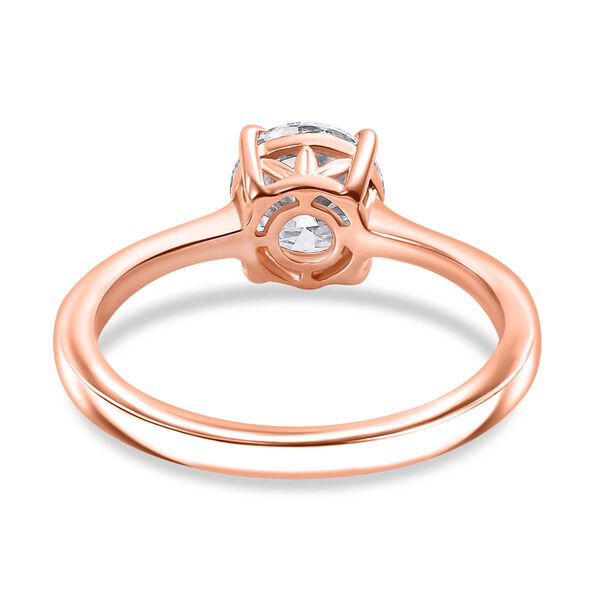 Moissanit Ring, 925 Silber rosévergoldet - 1,18 ct. image number 6