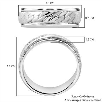 Strukturierter Spinning-Ring in 925 Silber